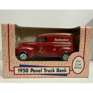 Vintage 1992 ERTL Budweiser 1950 Panel Truck Die Cast Bank Boxed